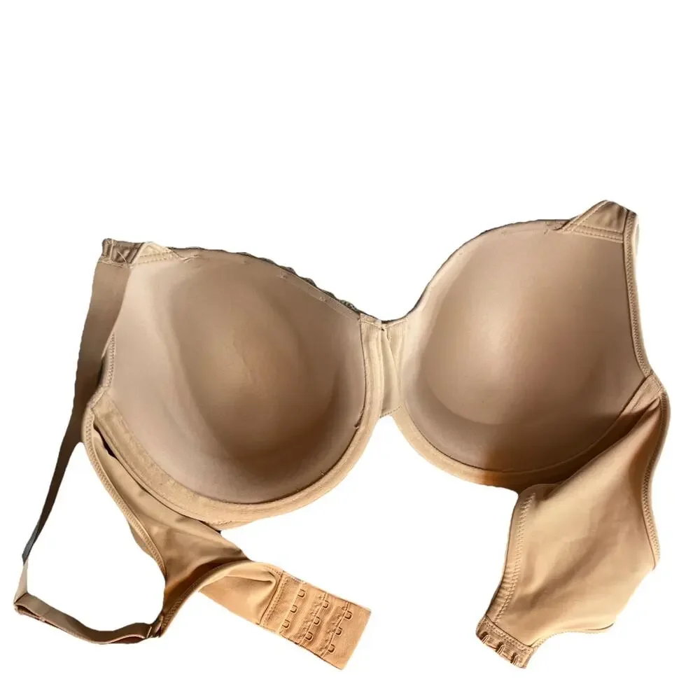 Bali Passion Comfort Back Smoothing Light Lift Lace Underwire Bra Ivory 34D